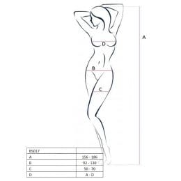 PASSION - WOMAN BS017 WHITE BODYSTOCKING ONE SIZE 2